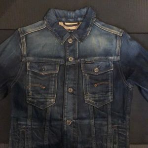 G-Star Raw Inked Light Faded Washed Blue Denim Jacket Brand NEW all tags